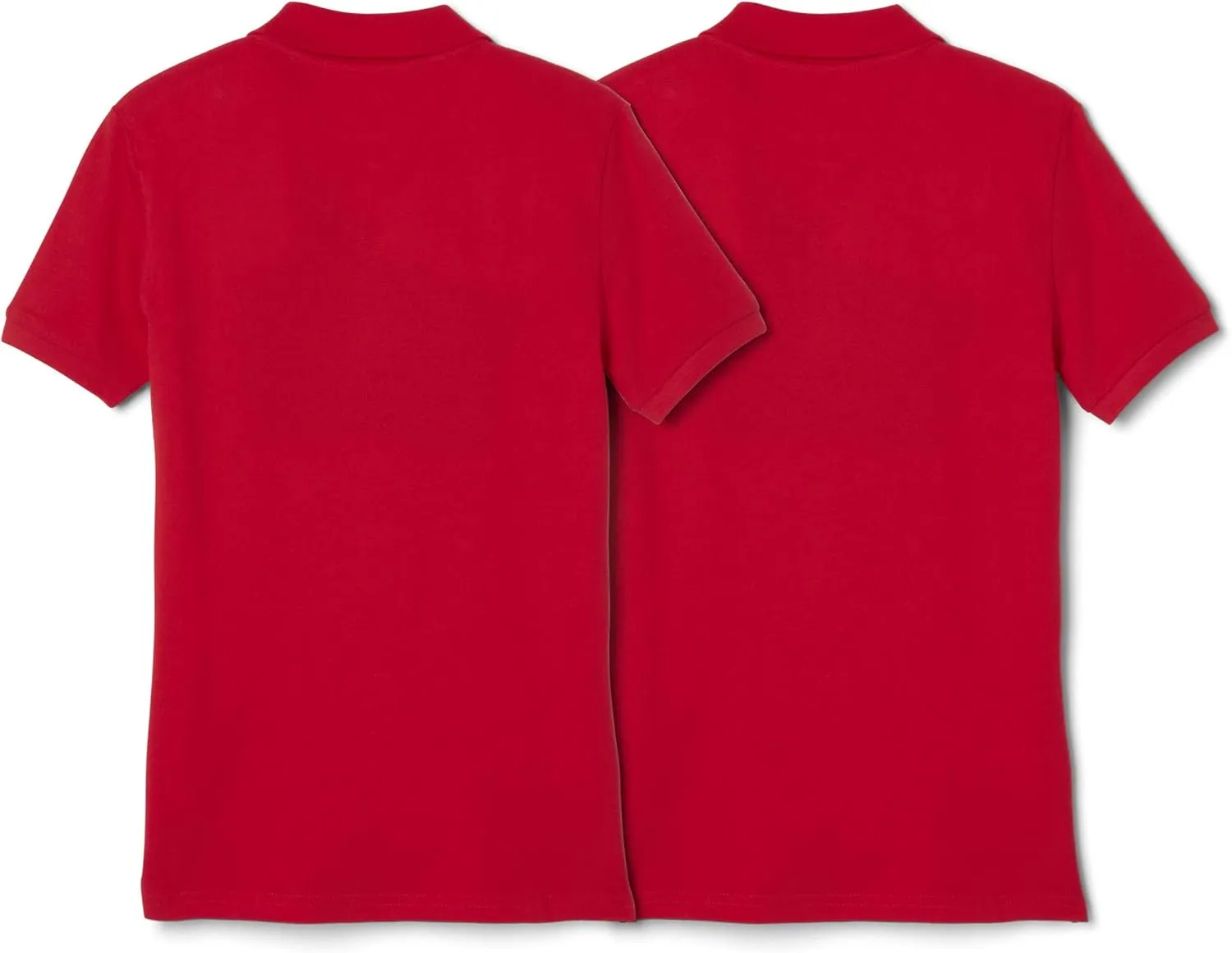 French Toast Girls' Short Sleeve Stretch Pique Polo-2 Pack