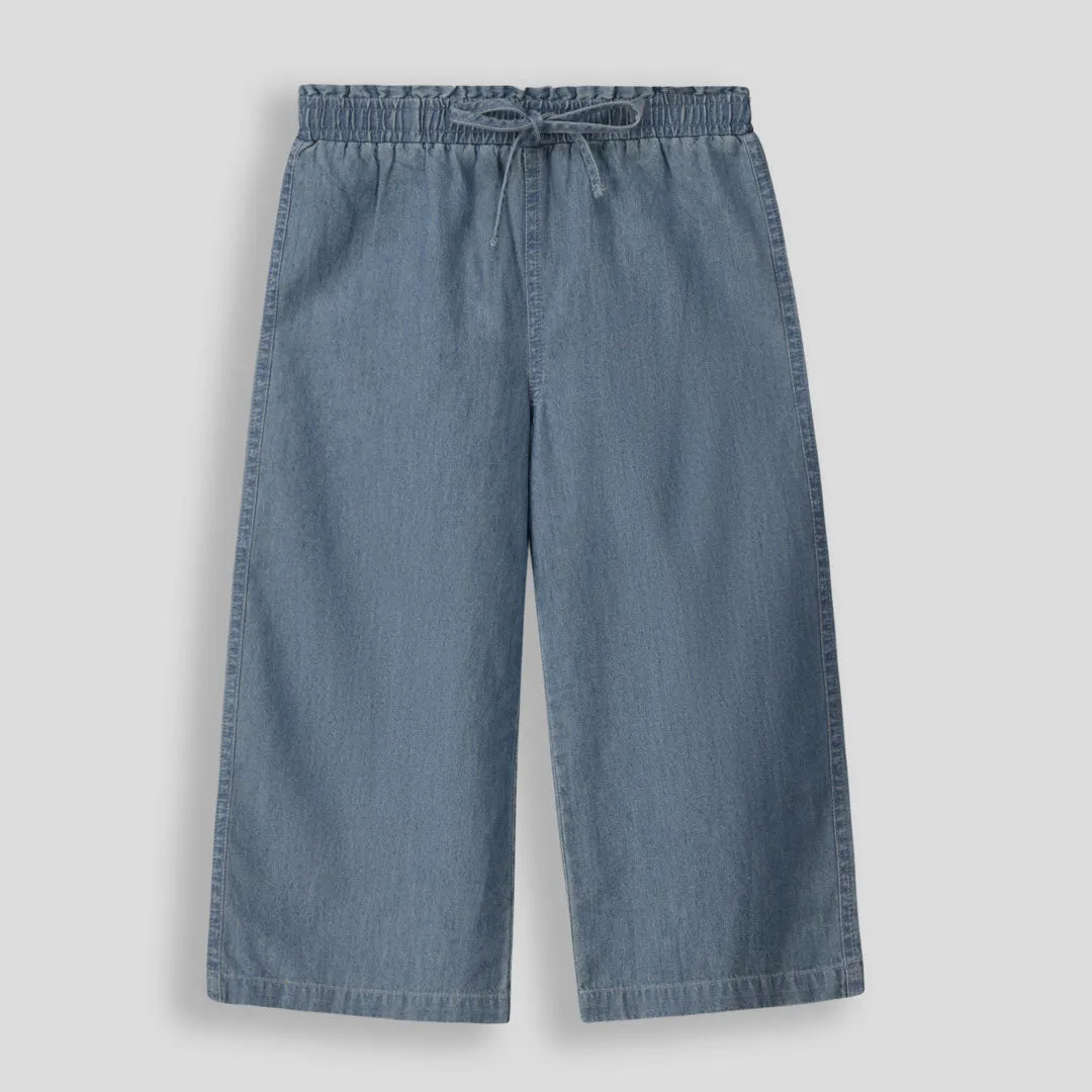 Girls Wide Leg Pants _ 153578 _ Mid Wash