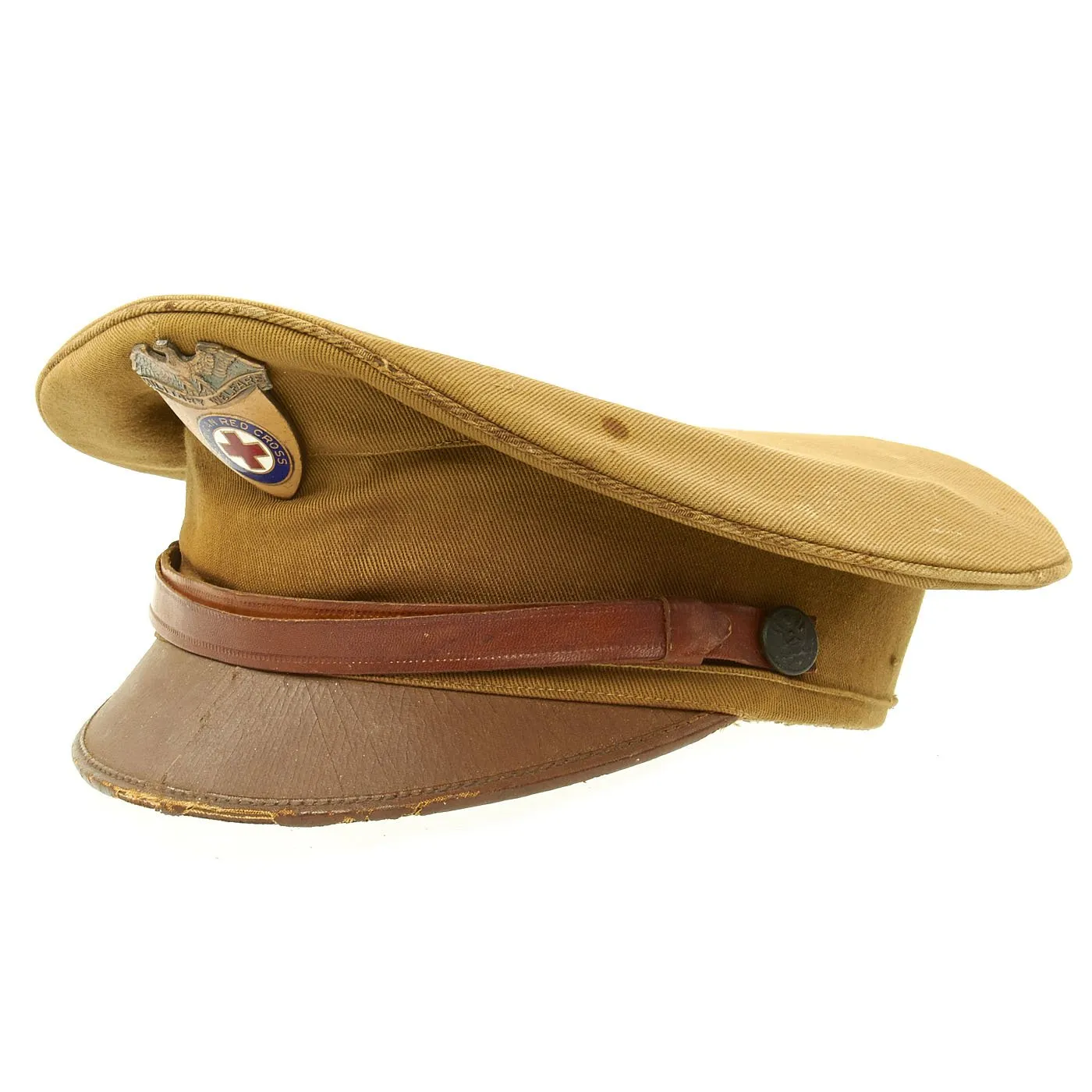 Original U.S. WWI American Red Cross ARC Officer Visor Cap
