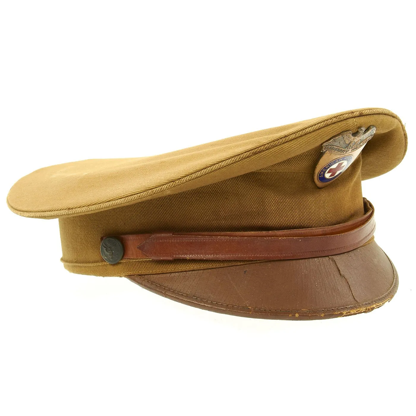 Original U.S. WWI American Red Cross ARC Officer Visor Cap