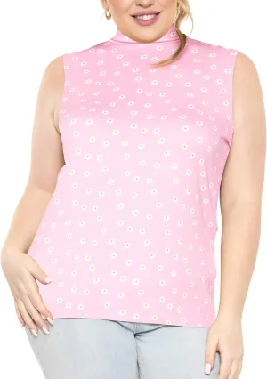 STRETCH IS COMFORT Women's Plus Oh So Soft Sleeveless Mock Neck Top - Perfectly Stylish, Cozy Essential for Everyday XS-5XL
